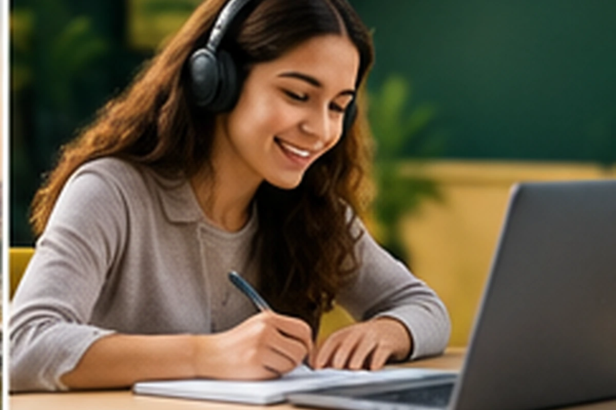 Student studying General English